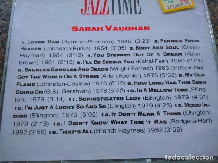 CDs de m&uacute;sica: CD -- JAZZ TIME -- SARAH VAUGHAN -- - Foto 2