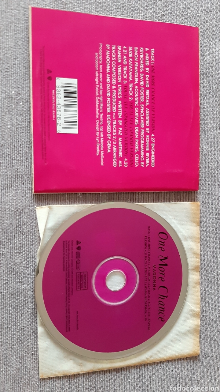 CDs de m&uacute;sica: CD SINGLE &rdquo;ONE MORE CHANCE&rdquo; MADONNA - Foto 8