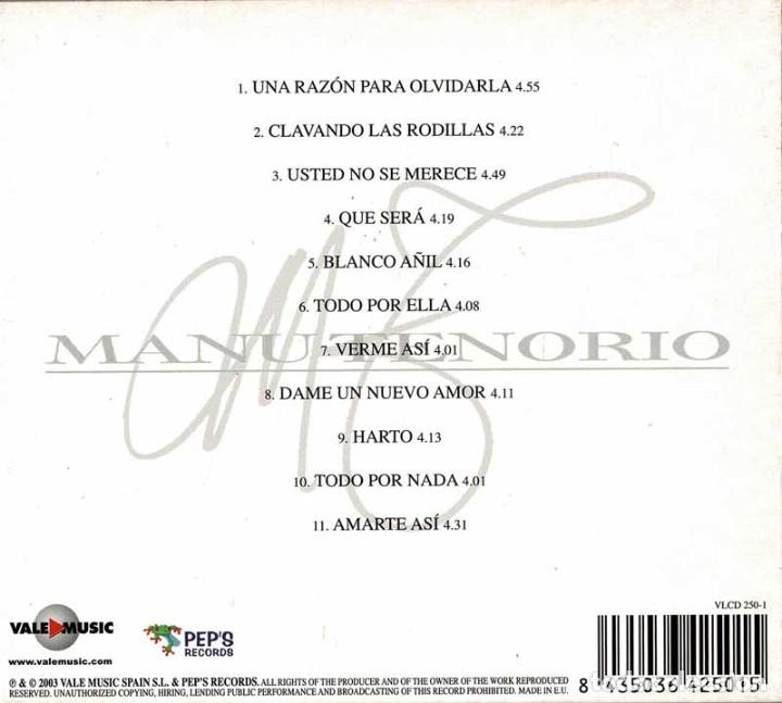 CDs de m&uacute;sica: Manu Tenorio - Blanco A&ntilde;il. CD - Foto 2
