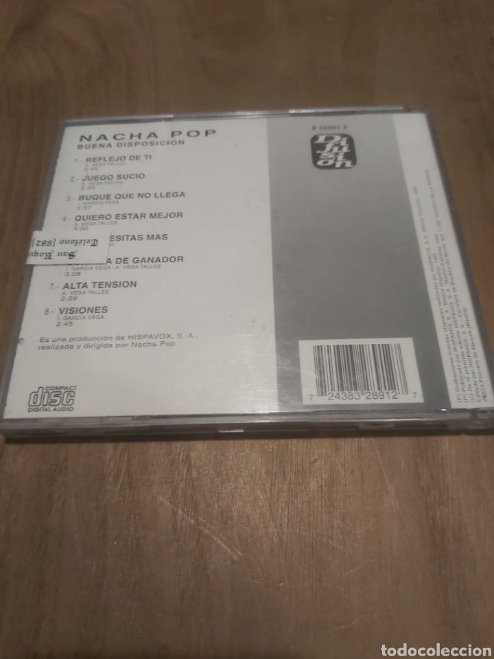 CDs de m&uacute;sica: 1982 Cd NACHA POP BUENA DISPOSICI&Oacute;N - Foto 2