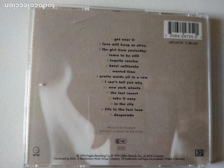 CDs de m&uacute;sica: EAGLES - HELL FREEZES OVER - Foto 2