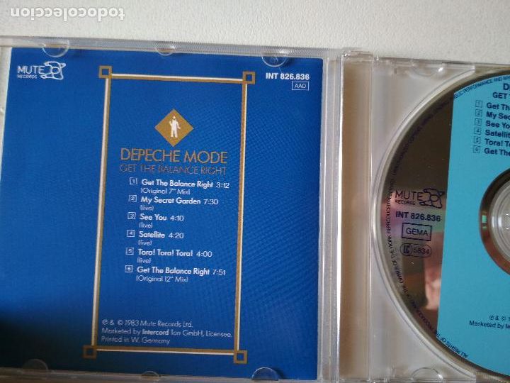 CDs de m&uacute;sica: depeche mode. get balance right - Foto 3