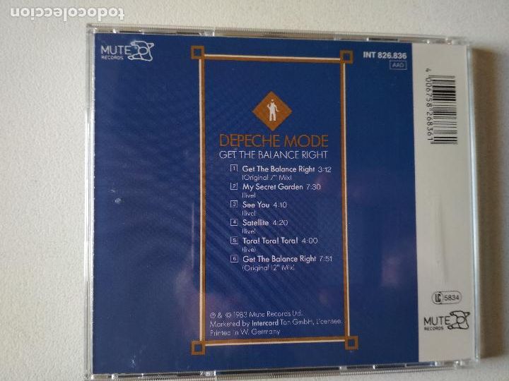 CDs de m&uacute;sica: depeche mode. get balance right - Foto 4