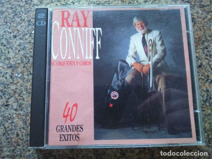CDs de m&uacute;sica: CD -- RAY CONNIFF SU ORQUESTA Y COROS -- 40 GRANDES EXITOS -- DOBLE CD -- - Foto 1
