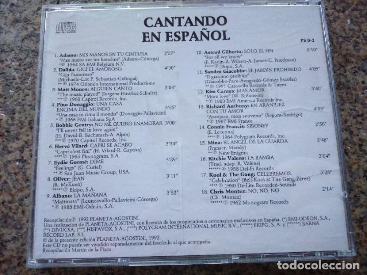 CDs de m&uacute;sica: CD -- CANTANDO EN ESPA&Ntilde;OL -- 18 TEMAS -- - Foto 2