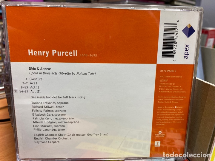 CDs de m&uacute;sica: Purcell - Raymond Leppard - Dido & Aeneas (CD) - Foto 2