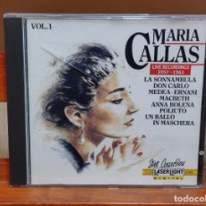CDs de Música: CD - MARIA CALLAS - LIVE RECORDING 1957 / 1963 (C45). Lote 365981601