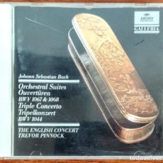 CDs de Música: JOHAN SEBASTIAN BACH. SUITES ORQUESTALES. ENGLISH CONCERT. TREVOR PINNOCK. Lote 314916733