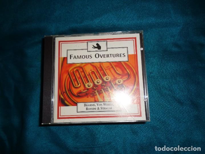 CDs de m&uacute;sica: FAMOUS OVERTURES. BRAHMS, VON WEBER, ROSSINI & STRAUSS. CD - Foto 1