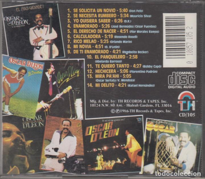 CDs de m&uacute;sica: Oscar DLe&oacute;n y su orquesta cd Exitos Volumen 2 - Foto 2