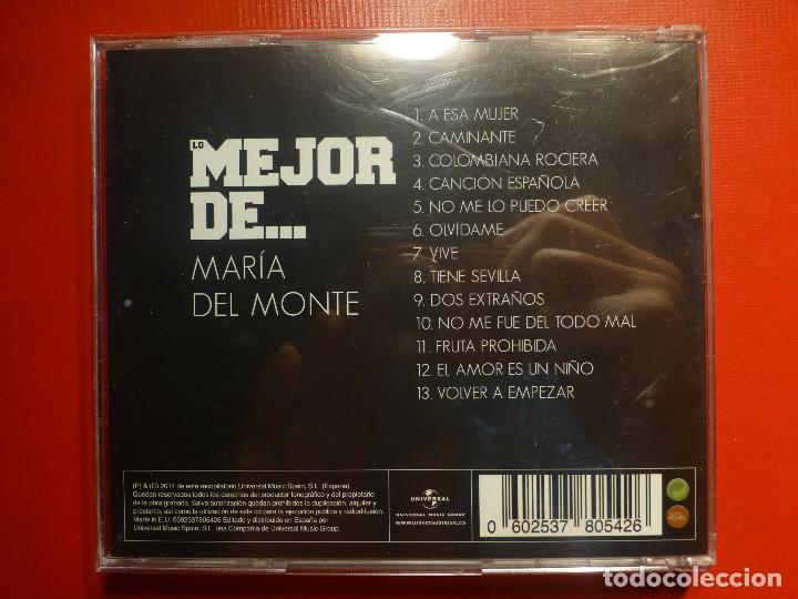 CDs de m&uacute;sica: CD - Compact Disc - Mar&iacute;a del Monte - Lo mejor de - Universal 2014 - Foto 3
