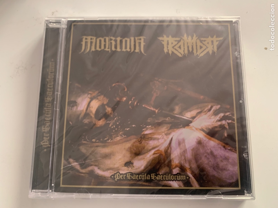 CDs de m&uacute;sica: Cd split mortaja tromort Per Saecula Saeculorum nuevo precintado - Foto 1