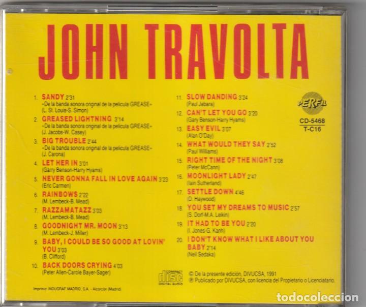 CDs de m&uacute;sica: JOHN TRAVOLTA - TODOS SUS EXITOS (CD PERFIL 1991) GREASE - Foto 2