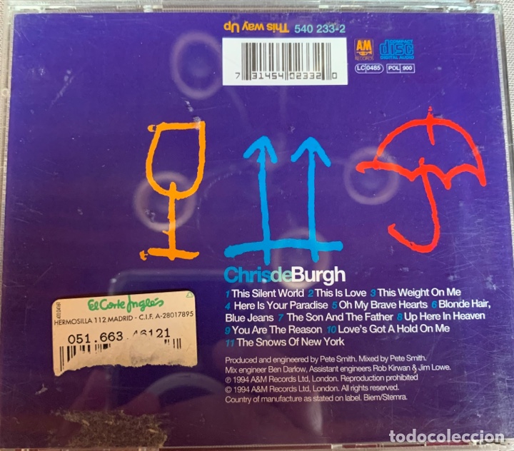 CDs de m&uacute;sica: Chris de Burgh cd This way up - Foto 2