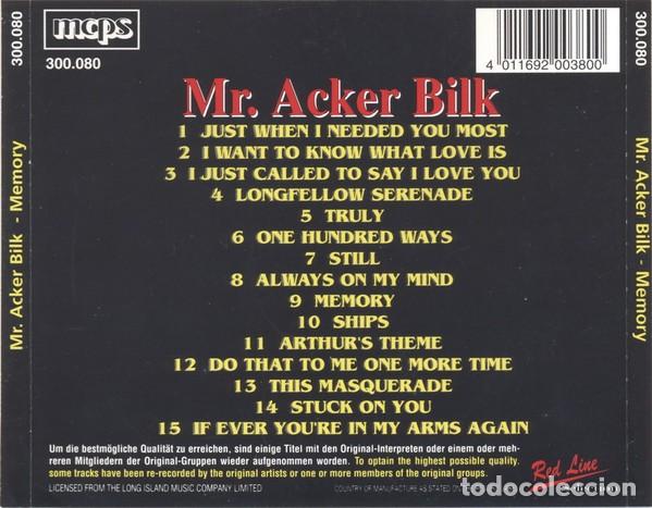 CDs de m&uacute;sica: Mr. Acker Bilk - Memory - CD - Foto 2