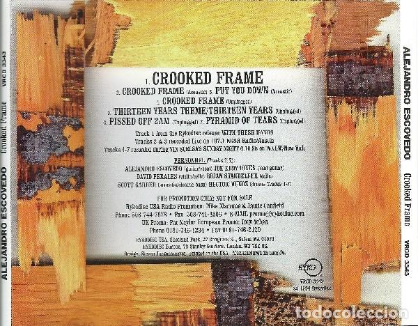 CDs de m&uacute;sica: Alejandro Escovedo - Crooked Frame - CD single promo - Foto 2