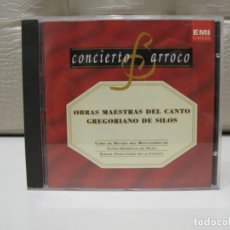 CDs de Música: CD CONCIERTO BARROCO OBRAS MAESTRAS DEL CANTO GREGORIANO DE SILOS. Lote 315638528