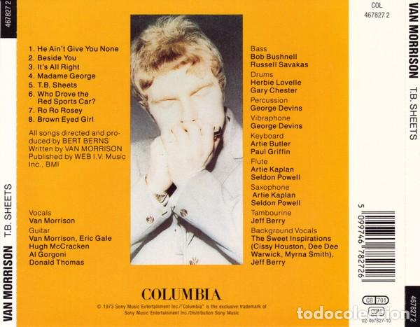 CDs de m&uacute;sica: Van Morrison &ndash; T.B. Sheets -CD, Reissue - NUEVO PRECINTADO - Foto 2
