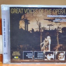 CDs de Música: GREAT VOICE OF THE OPERA II - MARIA CALLAS - MARIA CEBOTARI - 2 CDS (A46). Lote 365981481