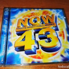 CDs de Música: NOW 43 THAT'S WHAT I CALL MUSIC! 2 CD AÑO 1999 BOYZONE BACKSTREET BOYS TEXAS BRYAN ADAMS MELANIE C. Lote 316296053