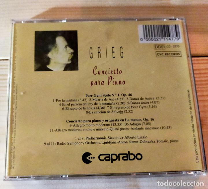 CDs de m&uacute;sica: GRIEG CONCIERTO PARA PIANO - CD - Foto 2