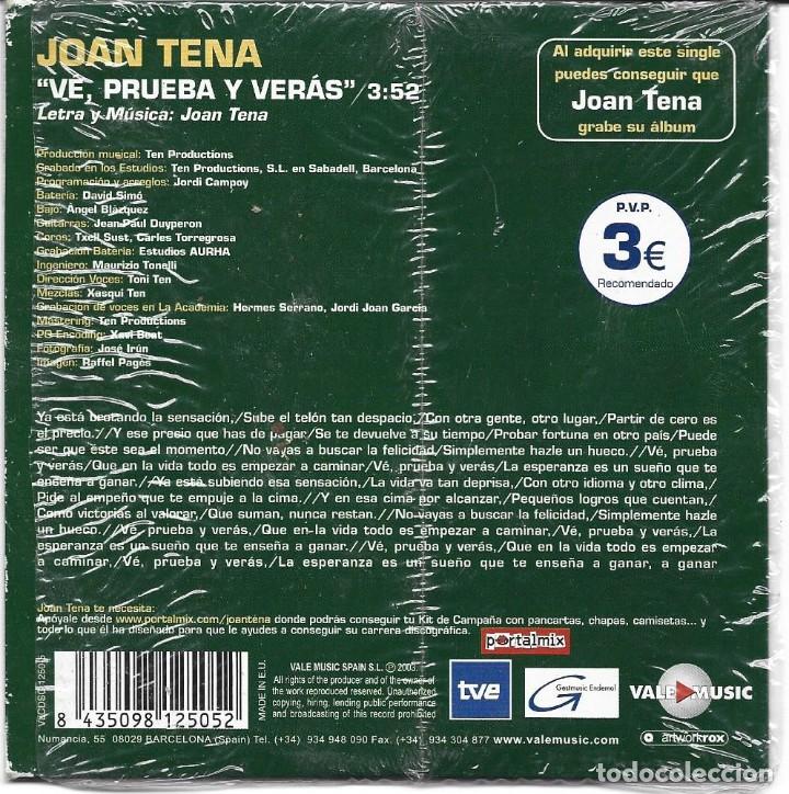 CDs de m&uacute;sica: CD. JOAN TENA, V&Eacute; PRUEVA Y VER&Aacute;S - Foto 2