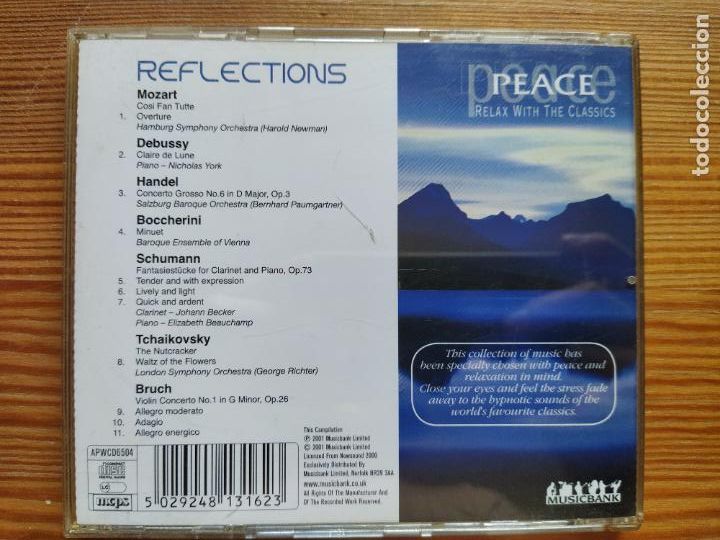 CDs de m&uacute;sica: CD REFLECTIONS - PEACE - RELAX WITH THE CLASSICS (N3) - Foto 2