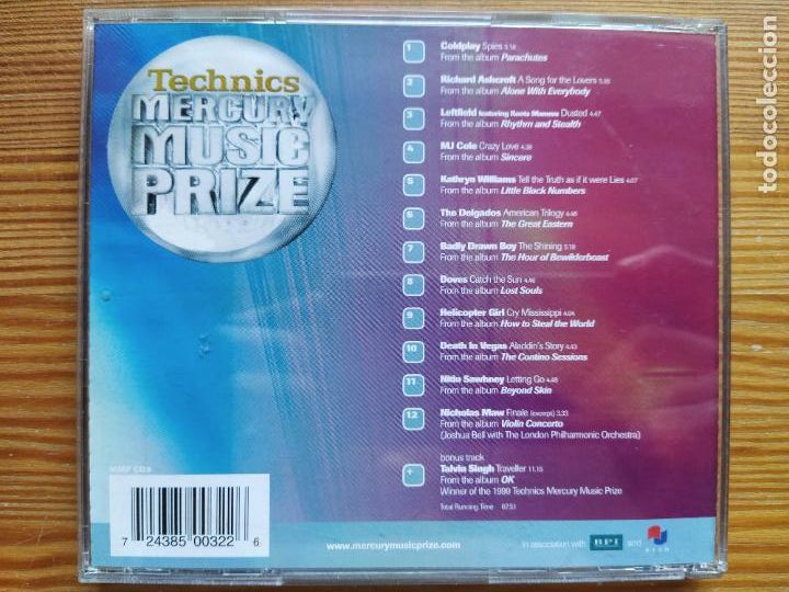 CDs de m&uacute;sica: CD 2000 TECHNICS MERCURY MUSIC PRIZE COMPILATION (Y4) - Foto 2