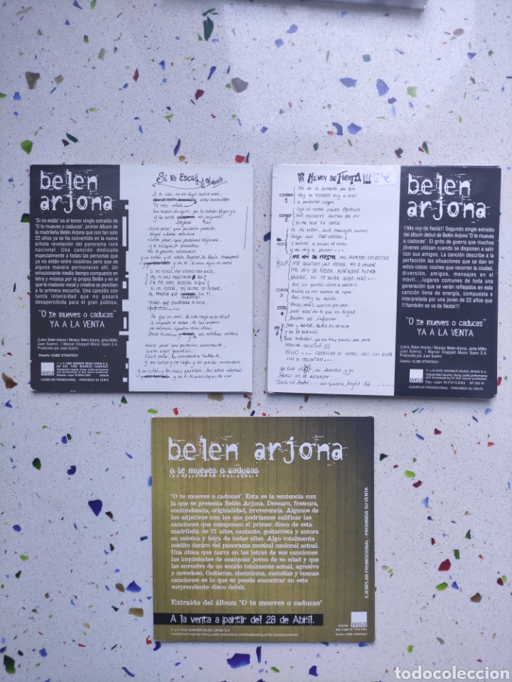 CDs de m&uacute;sica: Tres CD single de Bel&eacute;n Arjona - Foto 2