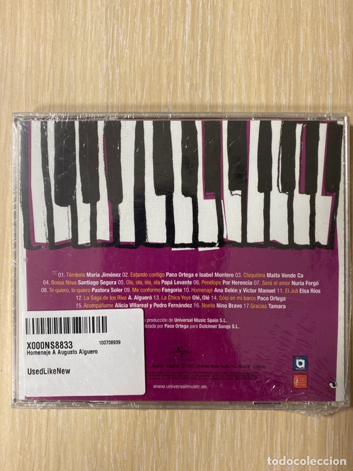 CDs de m&uacute;sica: CD - Augusto Alguer&oacute; - Homenaje - Foto 2