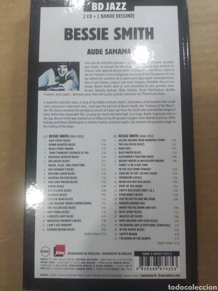 CDs de m&uacute;sica: Bessie Smith Aude Samana. Set libro 2 CD - Foto 2