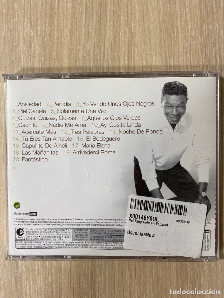 CDs de m&uacute;sica: CD - NAT KING COLE - En Espa&ntilde;ol - Foto 2