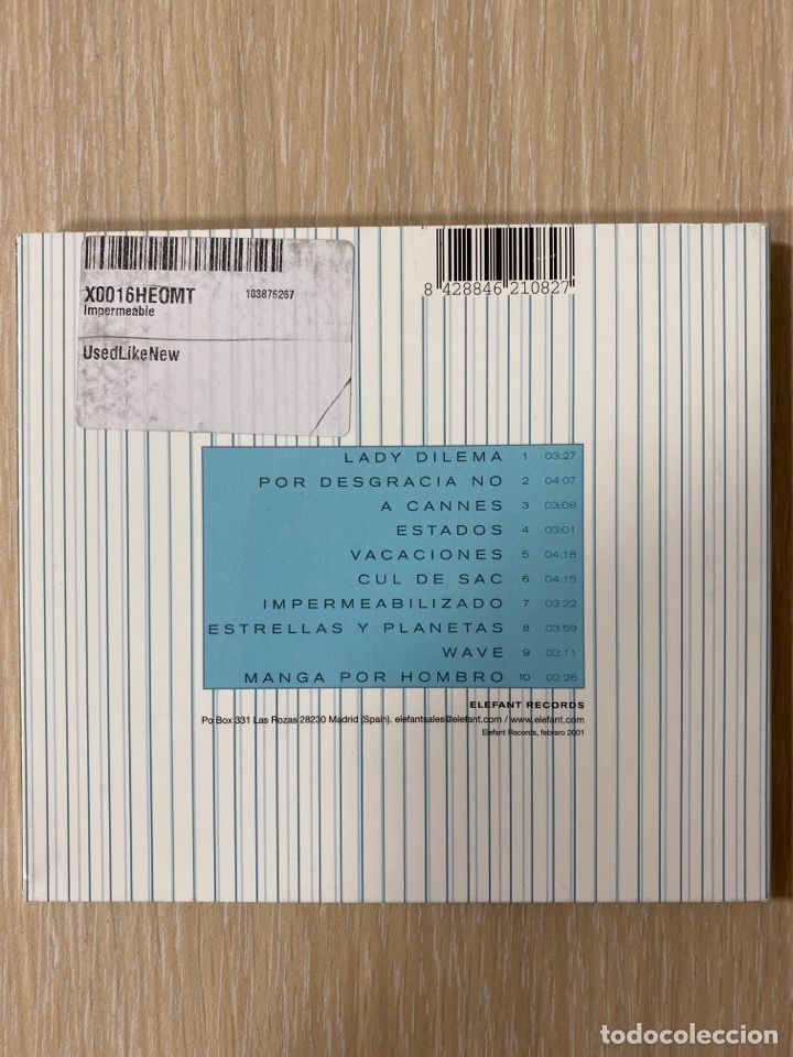 CDs de m&uacute;sica: CD - CARLOS BERLANGA - IMPERMEABLE - Foto 3