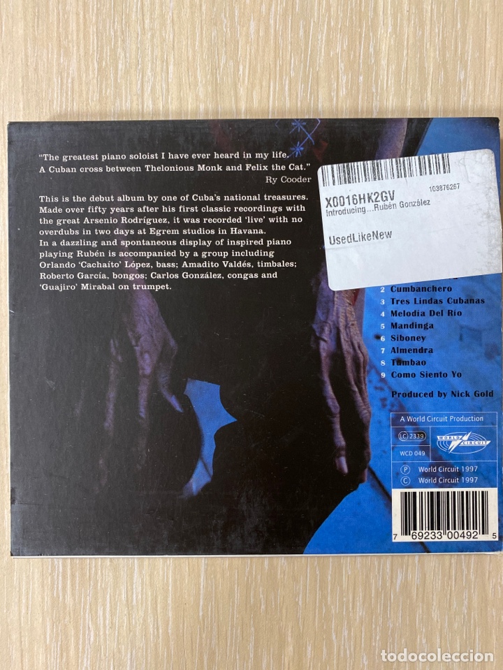 CDs de m&uacute;sica: CD - RUB&Eacute;N GONZ&Aacute;LEZ - Foto 2