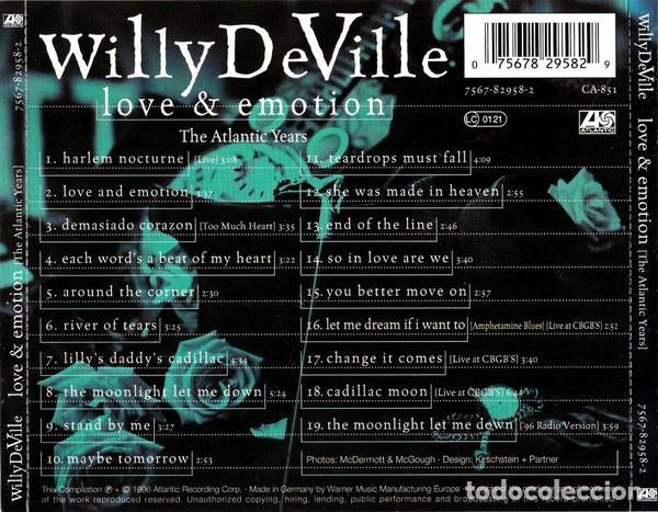 CDs de m&uacute;sica: Willy DeVille &ndash; Love & Emotion (The Atlantic Years) - Foto 3