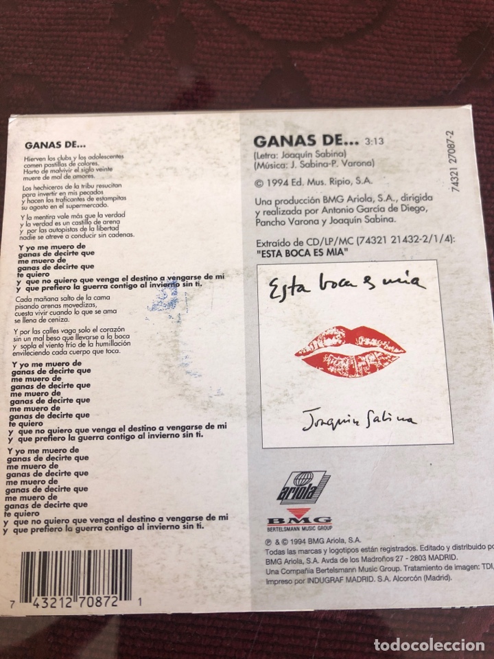 CDs de m&uacute;sica: Joaqu&iacute;n Sabina - Foto 2