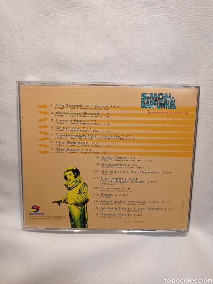 CDs de m&uacute;sica: CD SIMON Y GARFUNKEL 16 GRANDES &Eacute;XITOS EN VERSI&Oacute;N ORIGINAL - Foto 2