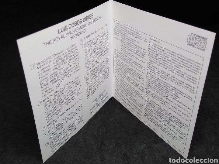 CDs de m&uacute;sica: LUIS COBOS - MEXICANO - CD - 1986 - DISCO COMPROBADO - Foto 5