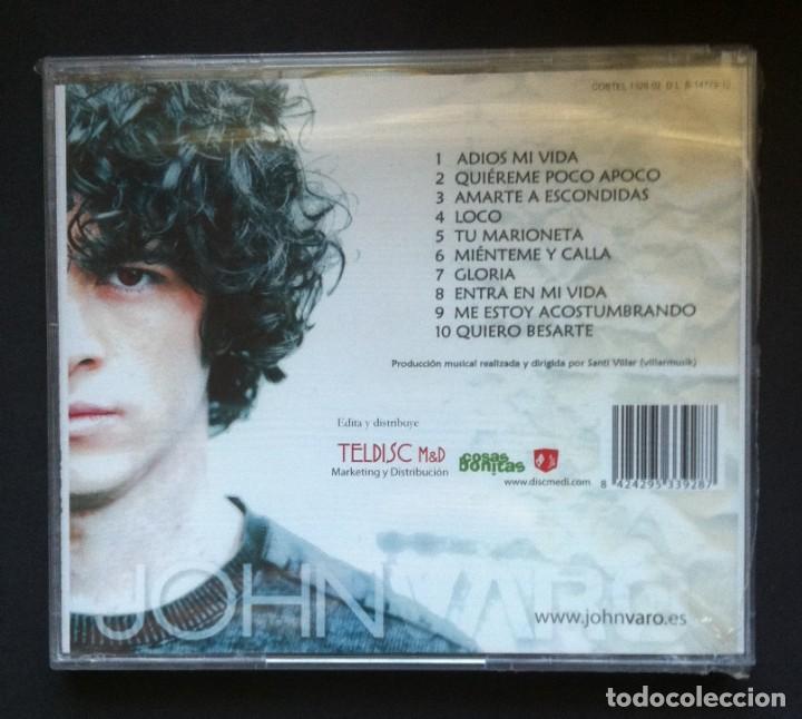 CDs de m&uacute;sica: JOHN VARO - Poco A Poco - CD - TELDISC (Nuevo / Precintado) - Foto 2
