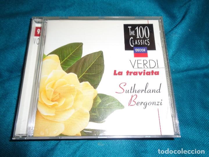 CDs de m&uacute;sica: . VERDI, LA TRAVIATA. THE 100 CLASSICS. SUTHERLAND BERGONZI. CD. IMPECABLE - Foto 1