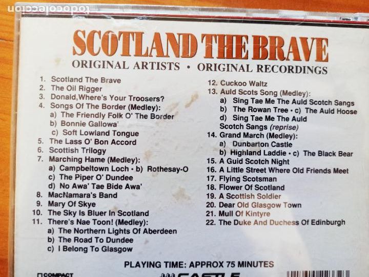 CDs de m&uacute;sica: CD SCOTLAND THE BRAVE (5I) - Foto 2