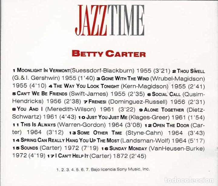 CDs de m&uacute;sica: Betty Carter. Jazz Time. CD - Foto 2