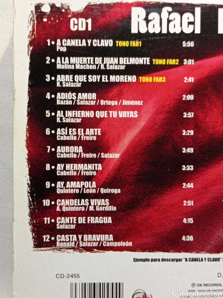 CDs de m&uacute;sica: 2CD RAFAEL FARINA - Foto 2