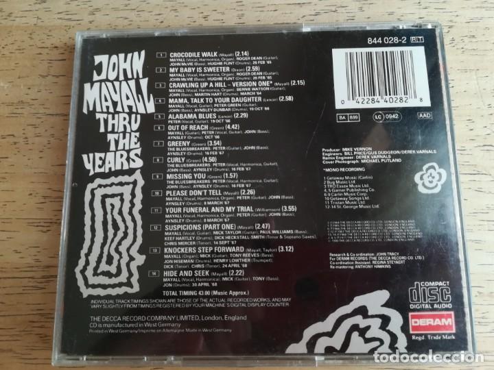 CDs de m&uacute;sica: John Mayall. Thru the years. CD - Foto 2
