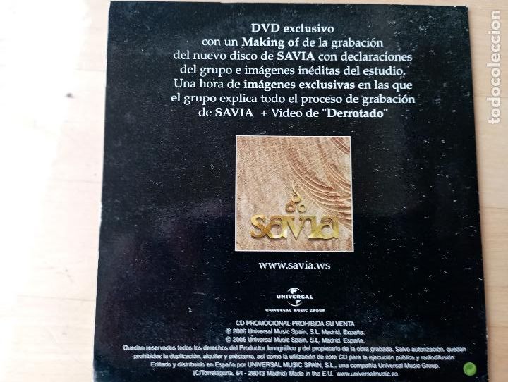 CDs de m&uacute;sica: SAVIA,CAJA CARTON. - Foto 2