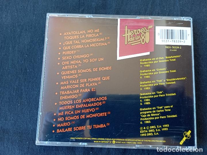 CDs de m&uacute;sica: CD - SINIESTRO TOTAL -HEROES DE LOS 80s. - Foto 2
