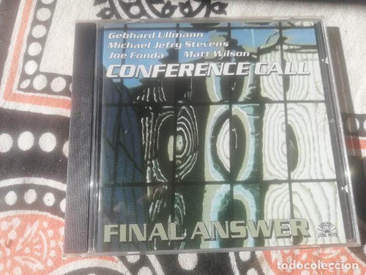CDs de m&uacute;sica: CD Conference Call &ndash; Final Answer. Soul Note &ndash; 121391-2 2002 - Foto 1