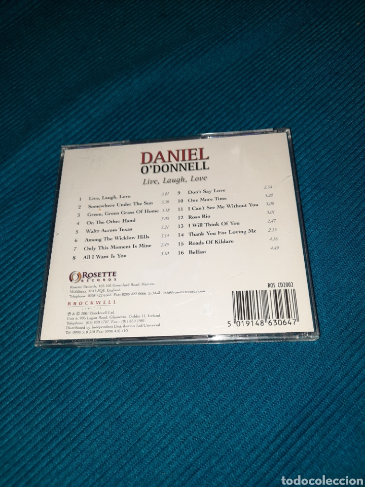 CDs de m&uacute;sica: CD DANIEL ODONNELL, LIVE, LAUGH, LOVE. 2001 - Foto 2
