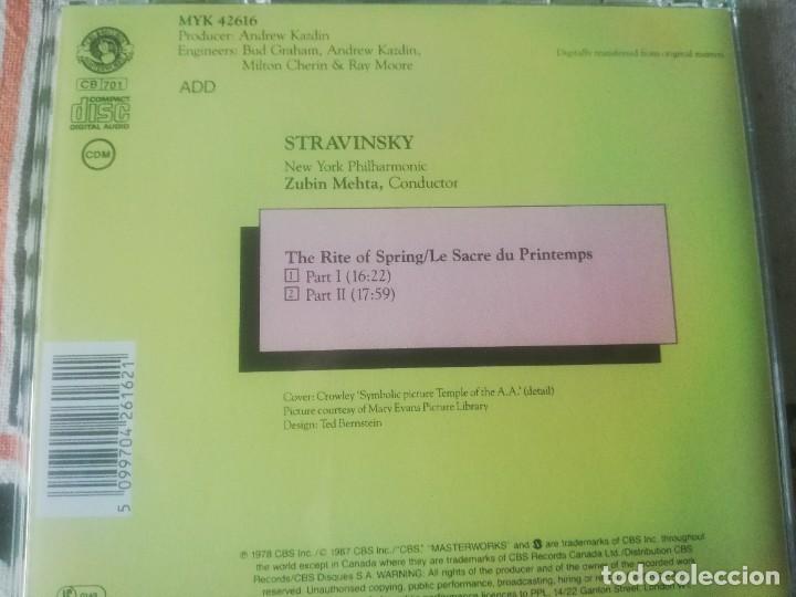 CDs de m&uacute;sica: CD STRAVINSKY / DVORAK / SMETANA- ECROS 1987 2CD - Foto 3