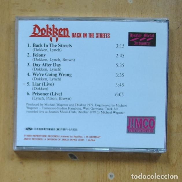 CDs de m&uacute;sica: DOKKEN - BACK IN THE STREETS - CD - Foto 2